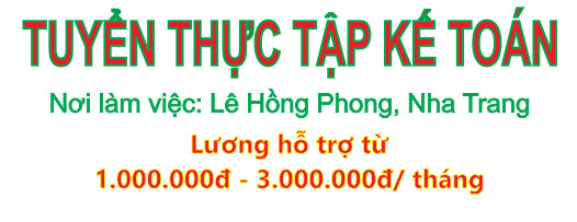 Thực tập kế toán nha trang